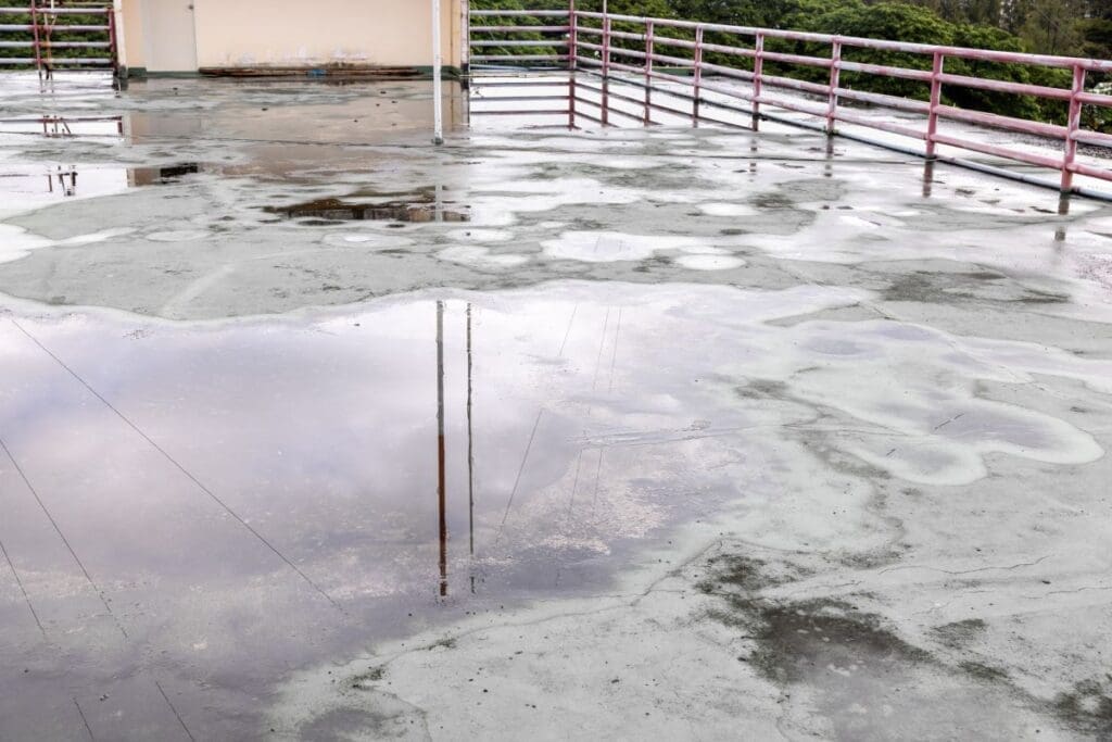 spray foam roof insulation flat roof water