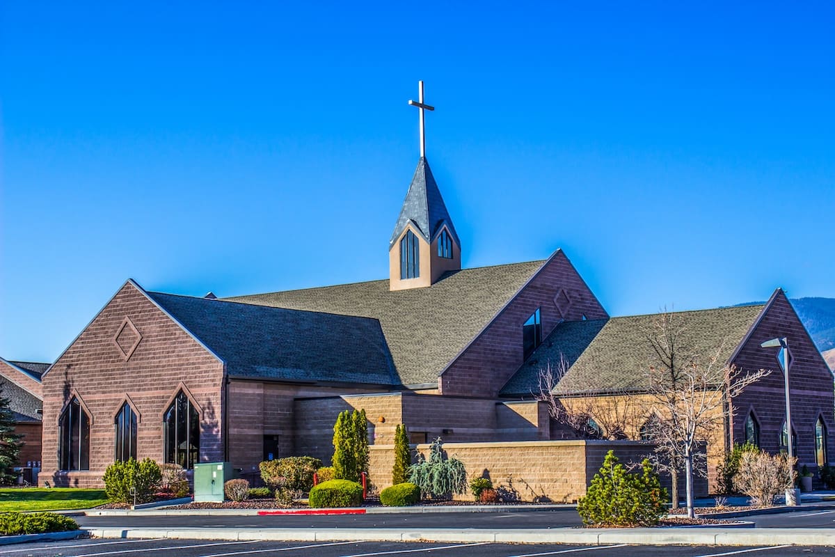 Modern Church With Steeple