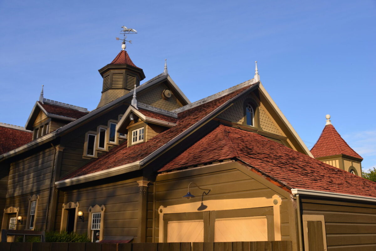 old church damaged roof
