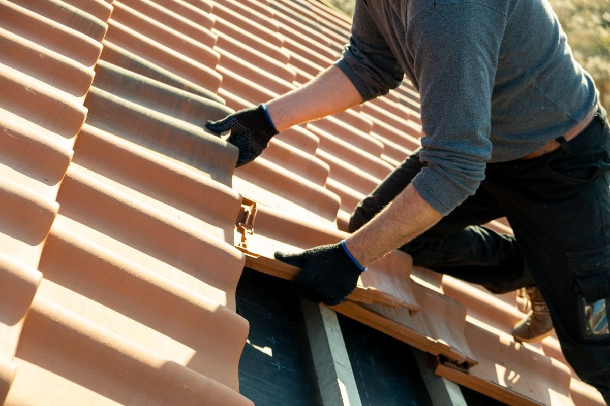 should i stay home during roof replacement replacing orange tiles