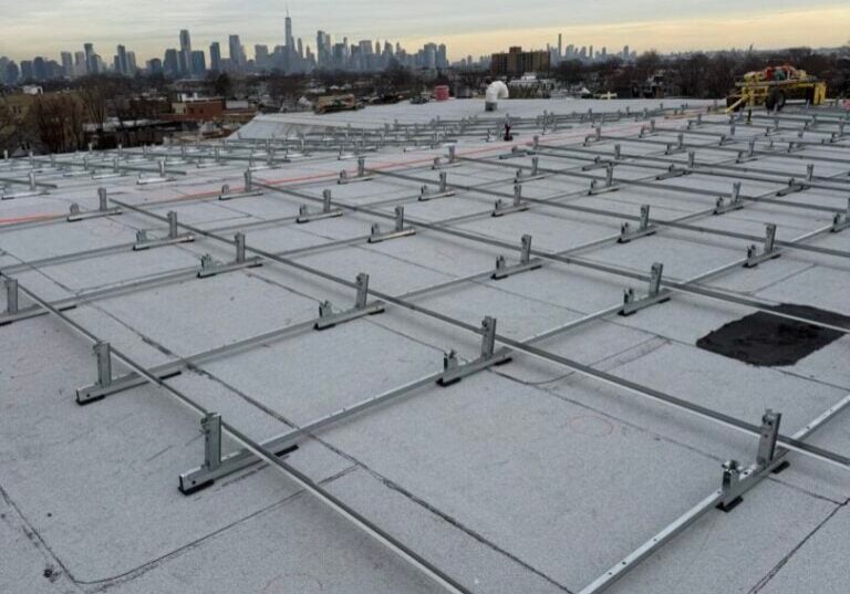 built up roofing system asphalt roof and pipes