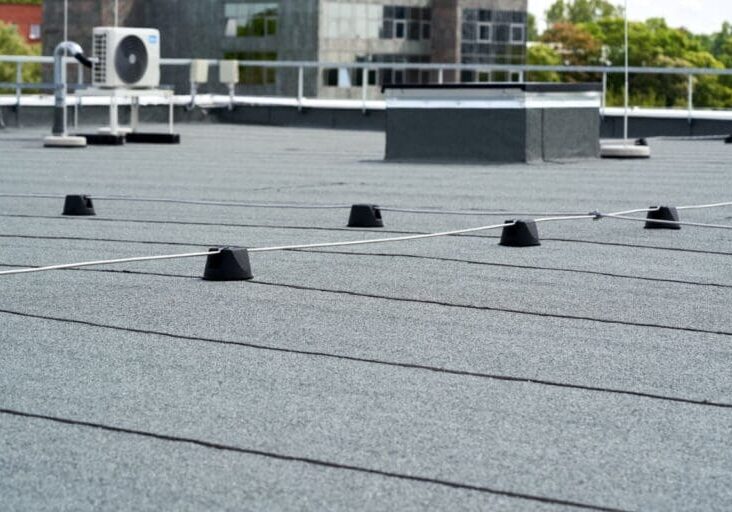 roofing membrane asphalt bitumen roof closeup